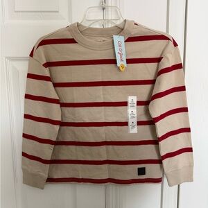 Cat & Jack Kids Long Sleeve Shirt with Red Stripes